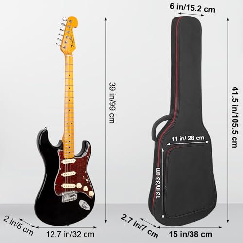MUZNOTE Electric Guitar Case, Electric Guitar Bag Padded - Image 3