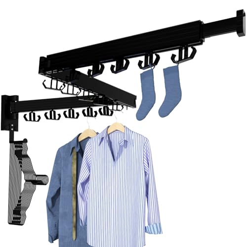 Clothes Drying Rack, Wall Mounted Laundry Drying Rack - Image 7