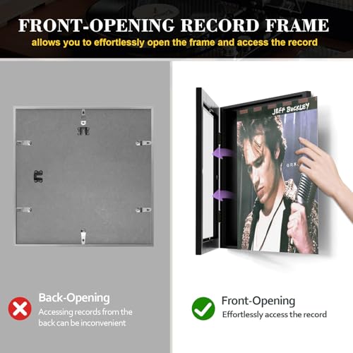 Emfogo 4 Pack Vinyl Record Frame for the Wall, Wall-Mounted Vinyl - Image 4