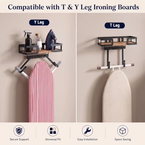 Ironing Board Holder Wall Mount, T&Y‑Shaped Wall Hanger - Image 7