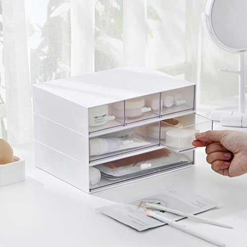 MILULUGO Desk Organizer with 6 Drawers, Makeup Organizer - Image 3