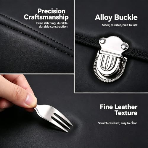 Premium Leather Car Trunk Organizer, Black - Image 6