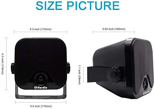 4 Inches Heavy Duty Waterproof Boat Marine Box Outdoor Speakers - Image 3