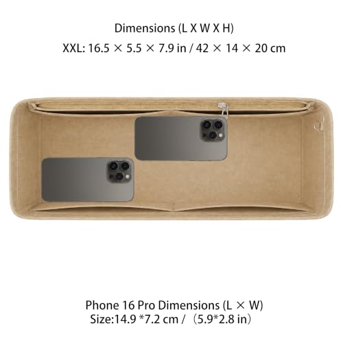 Felt Purse Organizer Insert, Lightweight Multi Pocket Shape - Image 4