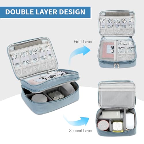 Lanola Electronic Organizer Travel Double Layer Cable Organizer - Image 4