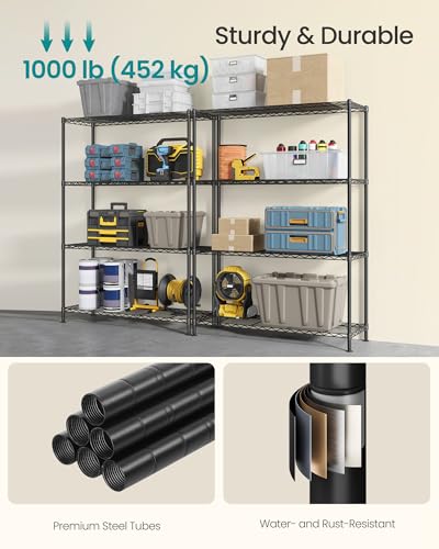 SONGMICS 4-Tier Bathroom Shelf, Storage Rack for Small Space - Image 5