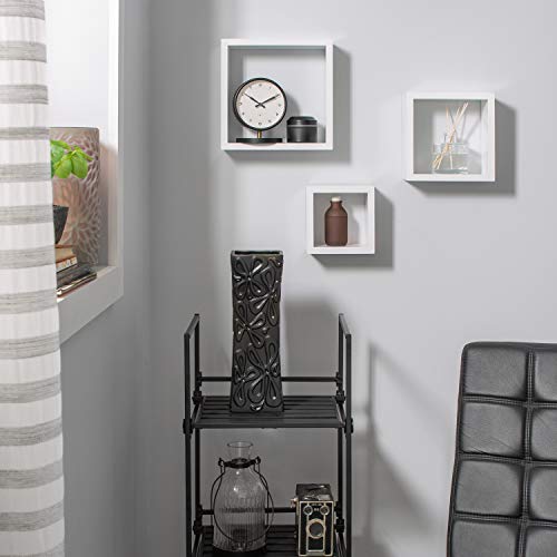 Organize It All Wall Mounted Floating Cube Shelves (Set of 3) - Image 3