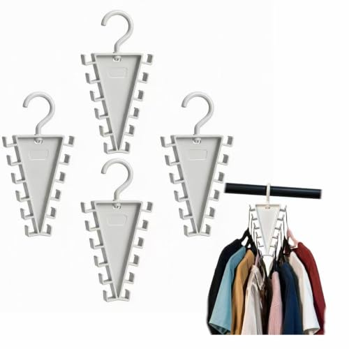 V-Shape 12-Hook Rotating Hanger, 360° Space Saving Closet - Image 2