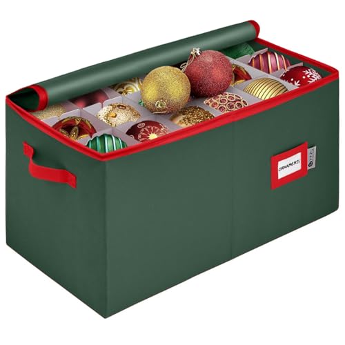 Christmas Ornament Storage Container with Dividers - Box - Image 2