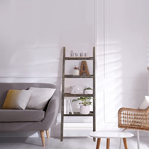 KIAYACI 4-Tier Blanket Ladder Shelves Farmhouse Decorative - Image 4