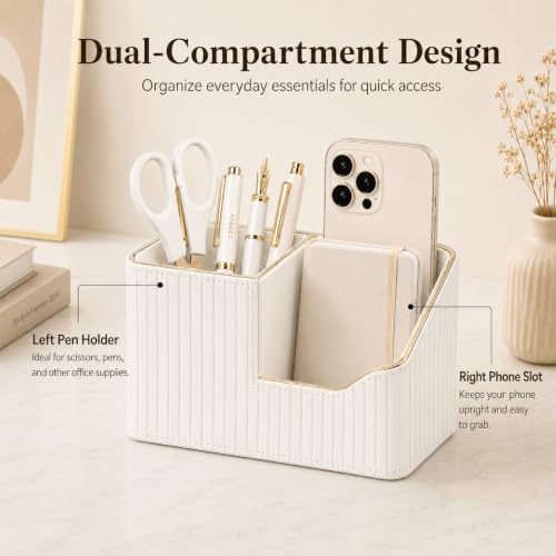 KINGFOM Luxury PU Leather Desk Organizer for Office | All Products - Image 5
