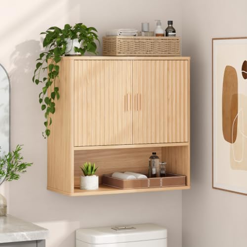 Bathroom Fluted Wall Cabinet, 23.6"W Medicine Cabinet - Image 4