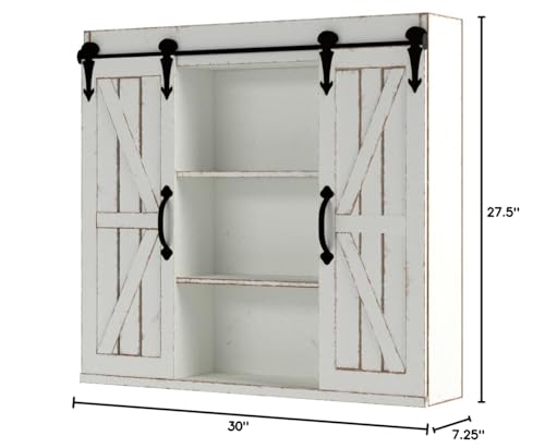 Kate and Laurel Cates Decorative Wall Storage Cabinet with Two - Image 4