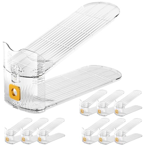 10Pack Shoe Slot Organizers Clear Shoe Stacker Organizer - Image 2