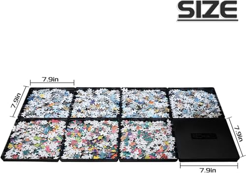 8 Sorting Trays for Jigsaw Puzzles - Fit Up to 2000 Pieces, 8"X8" - Image 4
