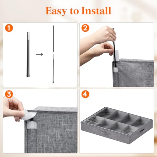 Lifewit 4.3 Inches Under Bed Shoe Storage Organizer Fits 8 Pair - Image 6