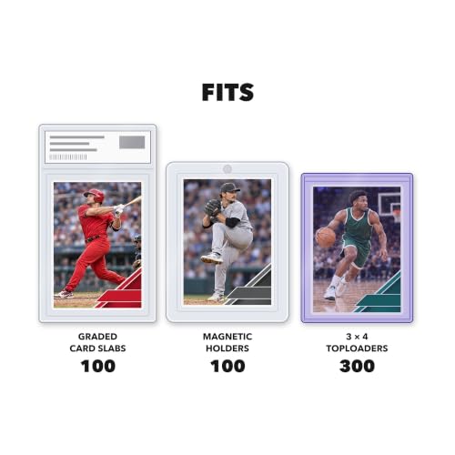 Graded Card Storage Box, 2-Pack, Holds 100 Slabs, Woodhaven - Image 3