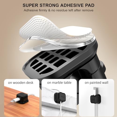 24 Pack Magnetic Cable Clip Organizer Cord Holder, Picozon - Image 7