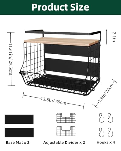 Magnetic Shelf for Fridge with Wood Lid, Fruit Potato - Image 3