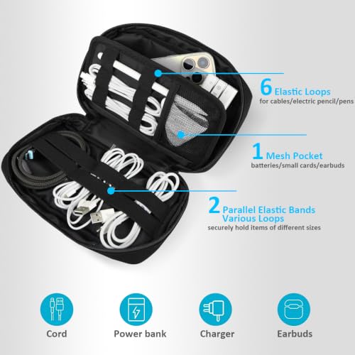 GOX Travel Cable Organizer Bag, Small Tech Pouch for Electronics - Image 5