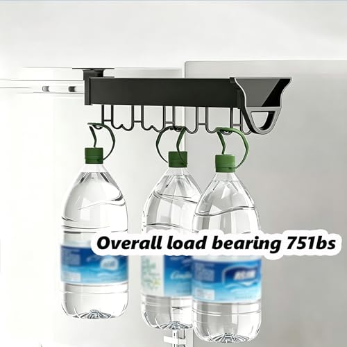 Mop Broom Holder with Heavy Duty Hooks Pull Out Slide Organizer - Image 4