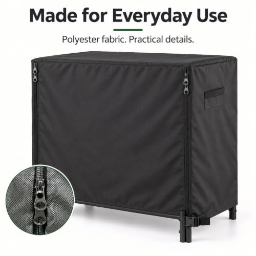 Heavy Duty Fabric Firewood Rack Cover, Outdoor Log Storage Cover - Image 4
