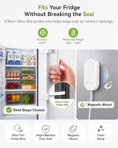 MOCREO WiFi Refrigerator Thermometer, Remote Email & App Alert - Image 5