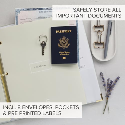 Important Document Organizer Set with Folders - Complete Linen - Image 4