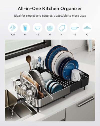 SUNLY Expandable Dish Drying Rack, Versatile Brackets for Pots & - Image 3