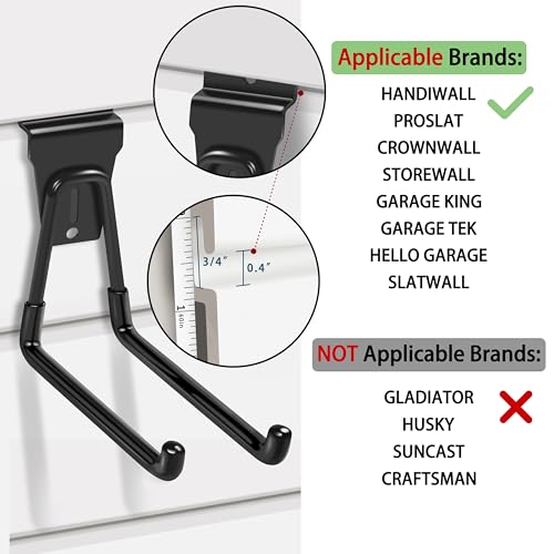 klasit Slatwall Hooks Black 20Pack Firmly and Durable Slatwall - Image 5