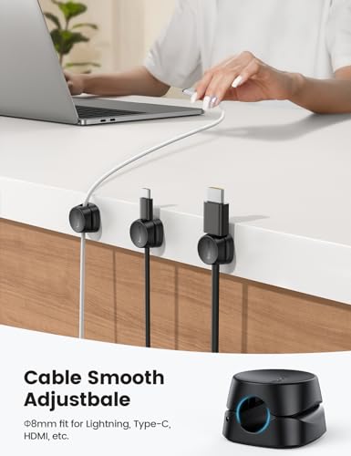 Lamicall 6Pack Cord Organizer, [1s Lock] Spring Cable Holder - Image 6