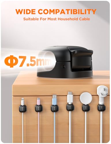 6Pack Cord Organizer, Chfeila Spring Cable Clips [1s Lock] Cable - Image 6