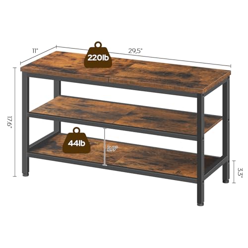 Wooden Shoe Bench, 3-Tier Shoe Rack - Image 4