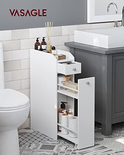 VASAGLE Small Bathroom Storage Cabinet, with Slide Out - Image 3