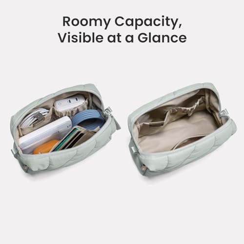tomtoc Electronics Organizer Travel Case, Soft Puffy Accessory - Image 4