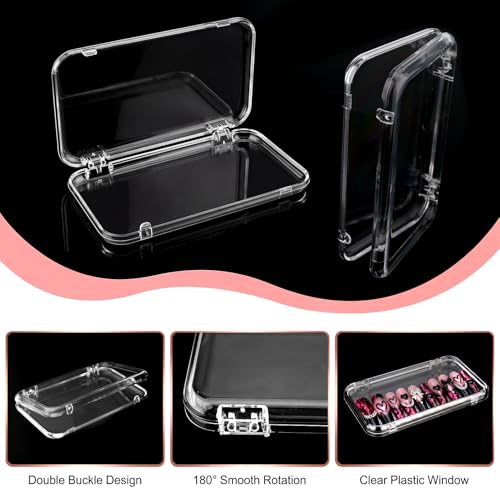 12 Pack Nail Storage Organizer Plastic Clear Box - Image 4