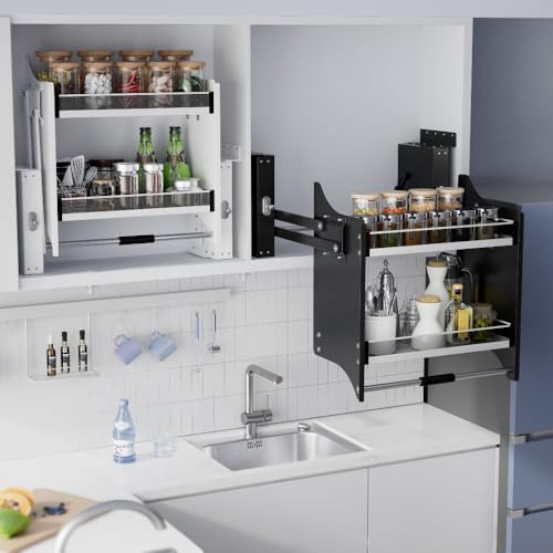 Pull Down Shelf for Kitchen Upper Cabinet, Heavy Duty - Image 3