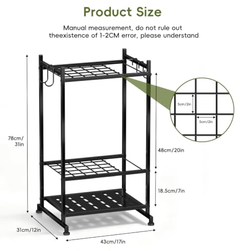 Garden Tool Organizer with Leveling Feet, Yard Tool Tower - Image 3