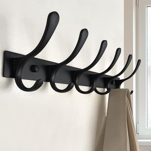 SKOLOO Coat Rack Wall Mounted - 6 Hooks, Heavy Duty - Image 3