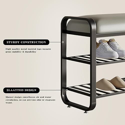 shoe bench,entryway bench with shoe storage - Image 8