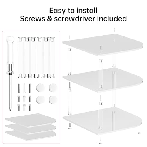 Plate Organizer for Cabinet Space Saver - Acrylic Corner Shelf - Image 6