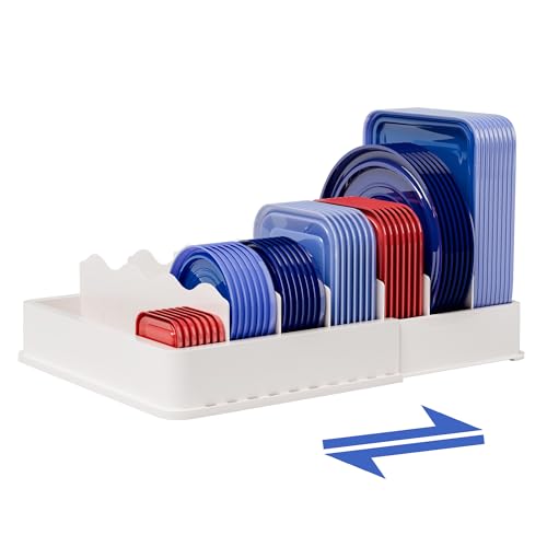 SWOMMOLY Expandable Food Container Lid Organizer for Kitchen - Image 2