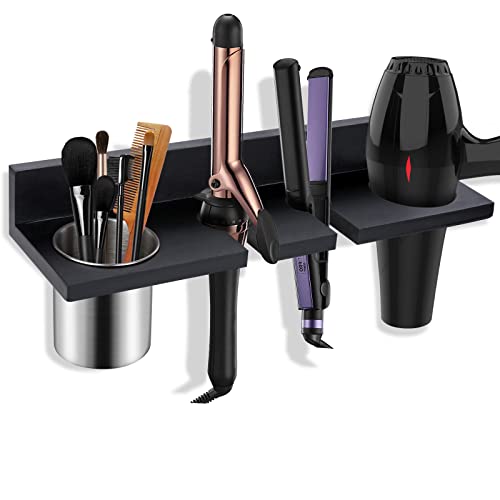 Hair Tool Organizer Wall Mounted - Wooden Dryer Holder - Image 2