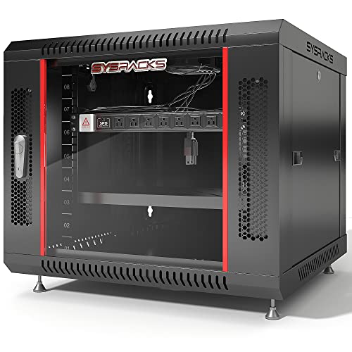 9U Wall Mount Server Rack Cabinet – 19" Network Rack Enclosure - Image 2