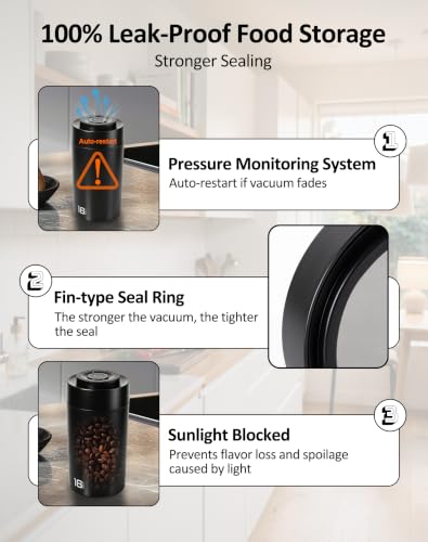 Auto Vacuum Coffee Canister, Electric Coffee Bean Storage - Image 7