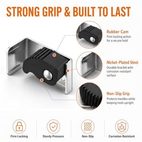 24 Pcs Broom Holder Wall Mount, Broom and Mop Organizer Gripper - Image 5