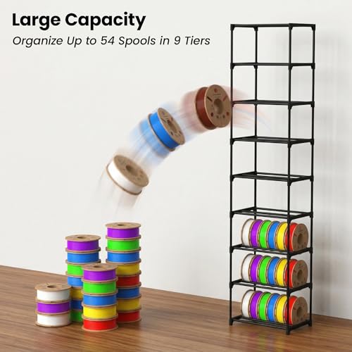 9-Tier 3D Printer Filament Storage Rack with Anti-Tipping - Image 6