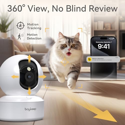 BoyKeep Indoor Camera - 2K Pet Camera, 5G/2.4GHz WiFi Cam - Image 3