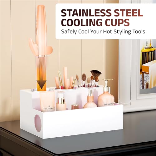 Casavita White Hair Tool Organizer with Heat-Resistant - Image 7