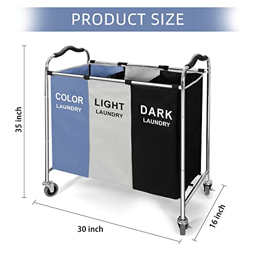 Laundry Basket, Large Laundry Hamper with Wheels - Image 4